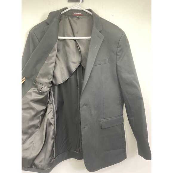 Express Mens Slim Fit Black Blazer 40S/40C Stretch Performance Cotton Blend - Picture 12 of 12